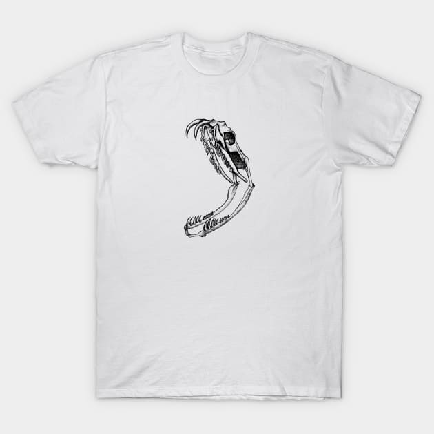 Snake Skull T-Shirt by InkCats